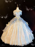 Niulatu Ball Gown Sweetheart Satin Short Sleeves Long Evening Gown Prom Dresses SD1433
