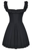Niulatu A line Straps Layered Lace Mini Dresses Black Homecoming Dress 16th Birthday Dresses SD1438