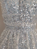 Niulatu A line Straps Sequin Travel Vacation Dress Short Birthday Dress SD144