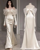 Niulatu Mermaid Off The Shoulder Wedding Dresses With Train Bridal Gowns SD1475