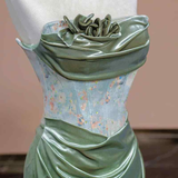 Niulatu Mermaid Sweetheart Green Long Evening Dress Satin Prom Dresses SD1494