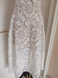 Niulatu A line Spaghetti Straps Lace Vacation Dress White Women Dresses SD152
