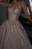 Niulatu A Line Sequin Long Prom Dress Evening Dresses SD1532