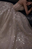 Niulatu A Line Sequin Long Prom Dress Evening Dresses SD1532
