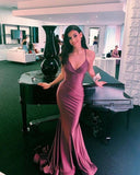 Niulatu Mermaid Spaghetti Straps Satin Night Party Dress Long Prom Dresses SD1535