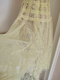 Niulatu A line Scoop Yellow Short Sleeves Lace Vacation Dress Women Dresses SD153