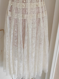 Niulatu A line Scoop Champagne Short Sleeves Lace Vacation Dress Women Dresses SD154