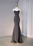 Niulatu Mermaid Sweetheart Long Prom Dresses Formal Graduation Party Dress Sequin Evening Dress SD1558