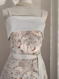 Niulatu A line Spaghetti Straps Champagne Lace Vacation Dress Women Dresses SD155