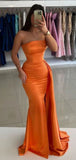 Niulatu Sweetheart Sleeveless Mermaid Satin Evening Prom Dresses SD1572