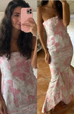 Niulatu Sweetheart Sleeveless Mermaid Satin Long Evening Prom Dresses SD1584