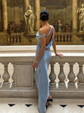 Niulatu One-shoulder Sleeveless Mermaid Satin Evening Prom Dresses SD1591