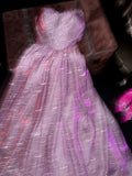 Niulatu A Line Sweetheart Sequin Lilac Floor Length Evening Dress Prom Dresses SD1607