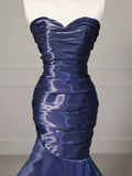 Niulatu Mermaid Sweetheart Navy Blue Floor Length Evening Dress Prom Dresses SD1608
