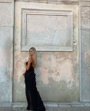 Niulatu Mermaid Spaghetti Straps Floor Length Chiffon Evening Dress Prom Dresses SD1652
