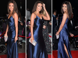Niulatu Mermaid Spaghetti Straps Navy Blue Satin Floor Length Evening Dress Prom Dresses SD1653