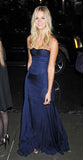 Niulatu Mermaid Strapless Floor Length Navy Blue Evening Dress Prom Dresses SD1657