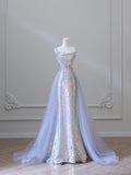 Niulatu Mermaid Straps Floor Length Sequin Evening Dress Prom Dresses SD1663