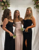 Niulatu Mermaid Pink Long Prom Dresses Formal Graduation Party Dress Evening Dress SD1664