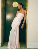 Niulatu Mermaid Pink Long Prom Dresses Formal Graduation Party Dress Evening Dress SD1664