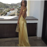 Niulatu Mermaid Sleeveless Floor Length Long Evening Dress Prom Dresses SD1712