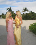 Niulatu Mermaid Sleeveless Floor Length Long Evening Dress Prom Dresses SD1712