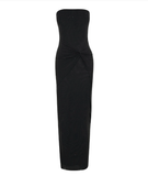 Niulatu Sheath Strapless Sequin Floor Length Black Evening Dress Prom Dresses SD1723