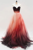 Niulatu Ball Gown Sweetheart Ombre Pink Party Dress Prom Dress Evening Dress SD1764