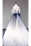 Niulatu Ball Gown Off The Shoulder Tulle Party Dress Long Prom Dress Evening Dresses SD1791