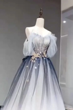 Niulatu Ball Gown Off The Shoulder Tulle Party Dress Long Prom Dress Evening Dresses SD1791