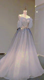 Niulatu Ball Gown Off The Shoulder Tulle Party Dress Long Prom Dress Evening Dresses SD1791