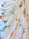 Niulatu Mermaid Straps Chiffon Floral Evening Gowns Long Prom Dresses SD1825