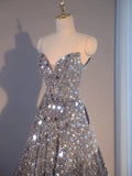 Niulatu Ball Gown Sweetheart Sequin Long Evening Gowns Prom Dresses SD1827