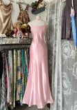 Niulatu Fashion Mermaid Straps Floor Length Pink Lace Evening Dress Prom Dresses SD1876