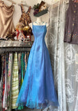 Niulatu Fashion Mermaid Spaghetti Straps Blue Floor Length Evening Dress Prom Dresses SD1880