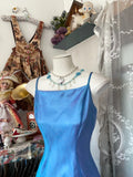 Niulatu Fashion Mermaid Spaghetti Straps Blue Floor Length Evening Dress Prom Dresses SD1880