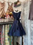 Niulatu Fashion A Line Navy Blue Short Length Homecoing Birthday Dress Prom Dresses SD1882