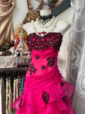 Niulatu Fashion Mermaid Strapless Hot Pink Floor Length Evening Dress Prom Dresses SD1887