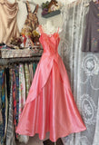 Niulatu Fashion A line Spaghetti Straps Pink Floor Length Evening Dress Prom Dresses SD1892