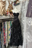Niulatu Fashion Mermaid Sweetheart Black Floor Length Evening Dress Prom Dresses SD1895