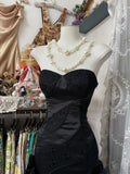 Niulatu Fashion Mermaid Sweetheart Black Floor Length Evening Dress Prom Dresses SD1895