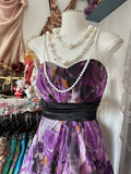 Niulatu A line Sleeveless Long Floral Chiffon Evening Dress Prom Dresses SD1904