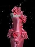 Niulatu Fashion Mermaid Strapless Pink Satin Floor Length Evening Dress Prom Dresses SD1913