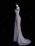 Niulatu Mermaid Off The Shoulder Sequin Long Prom Dresses Formal Graduation Party Dress Evening Dress SD1915