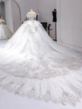 Niulatu Ball Gown Off The Shoulder Short Sleeves Sequin White Wedding Dresses Brides Dress SD1955