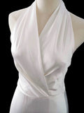 Niulatu A line Halter Satin White Wedding Dresses Brides Dress SD1966