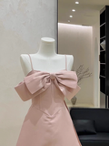 Niulatu A Line Spaghetti Straps Ruffled Pink Women's Short Holiday Dresses Party Dress SD196