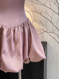 Niulatu A Line Spaghetti Straps Ruffled Pink Women's Short Holiday Dresses Homecoming Dress SD197
