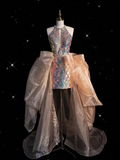 Niulatu Mermaid Sequin Long Prom Dress Evening Dress Formal Dress SD1980