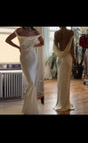 Niulatu Mermaid Off The Shoulder Floor-length Satin Evening Dress Prom Dresses SD2041